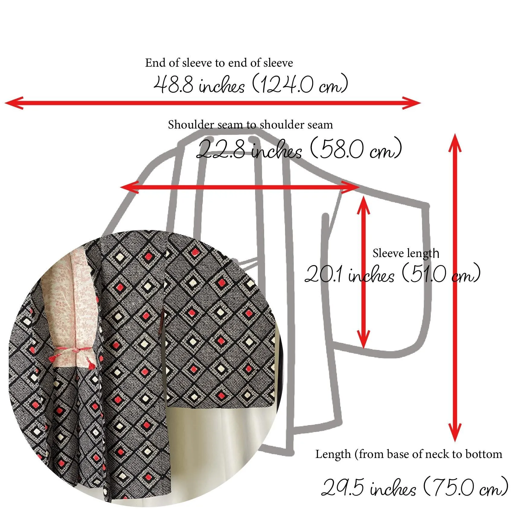 Black Shibori Haori, Japanese Kimono, Geometric, Square, Traditional, Cardigan, Women's Jacket, Silk Long outer, Casual Layer, Versatile-K