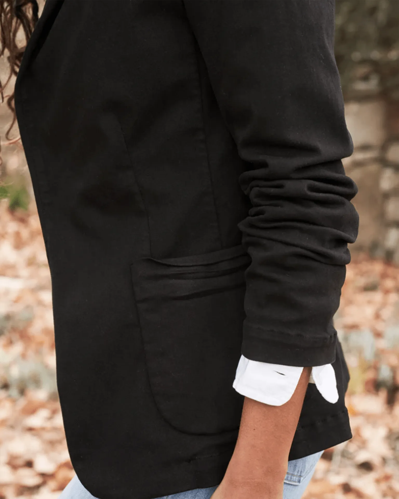 Dublin Tailored Blazer in Jet Black Denim