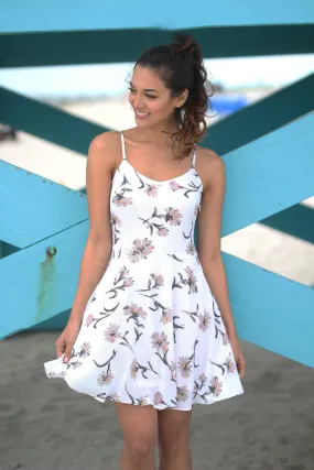 Ivory Floral Short Dress