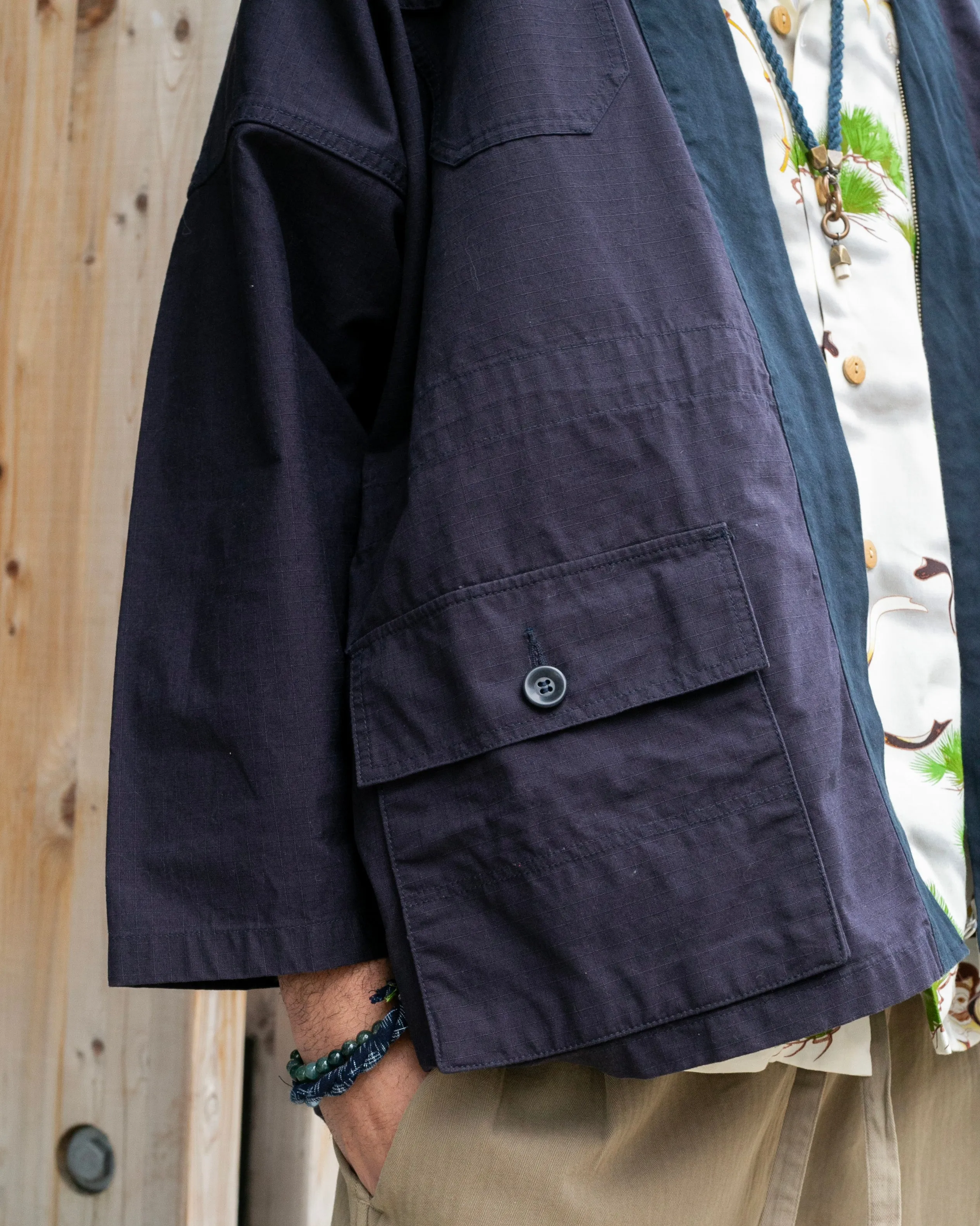 Japanese Repro Kimono Style Jacket, FDMTL Jeans - XL