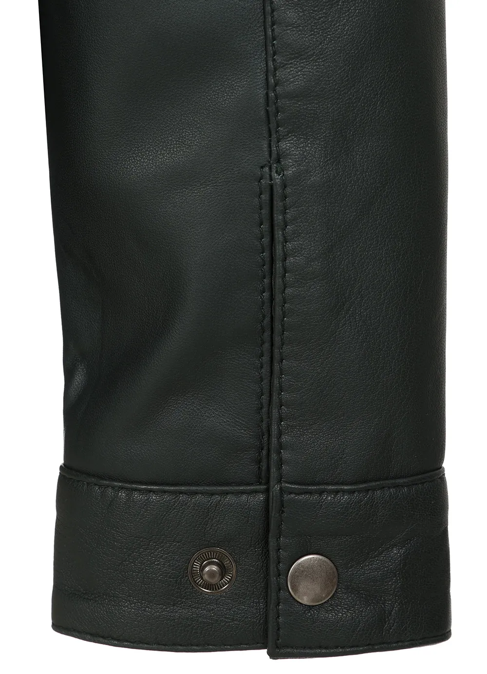 Men's Green Soft Napa Leather Classic Jacket - Billy