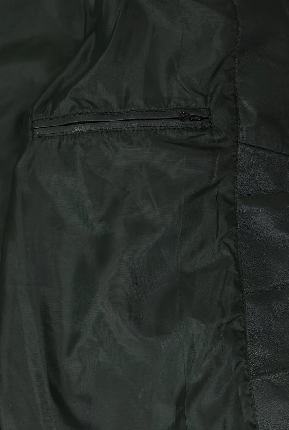 Men's Green Soft Napa Leather Classic Jacket - Billy