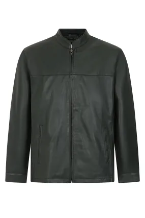 Men's Green Soft Napa Leather Classic Jacket - Billy
