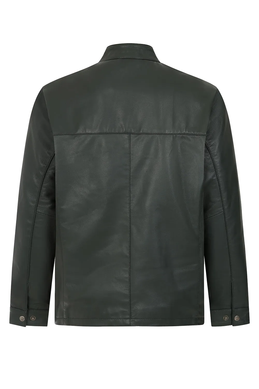 Men's Green Soft Napa Leather Classic Jacket - Billy