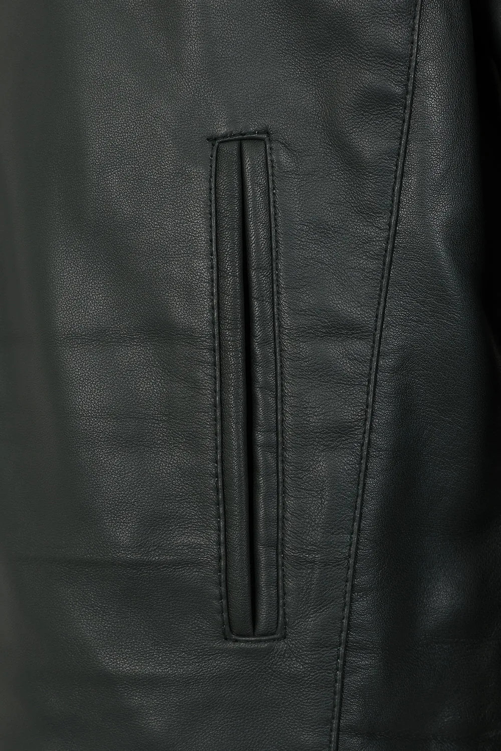 Men's Green Soft Napa Leather Classic Jacket - Billy