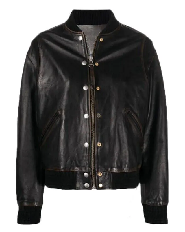 My Name Han So-Hee Black Leather Jacket for Women
