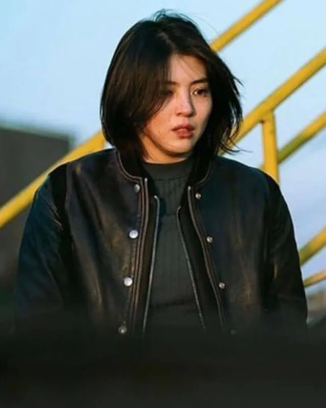 My Name Han So-Hee Black Leather Jacket for Women