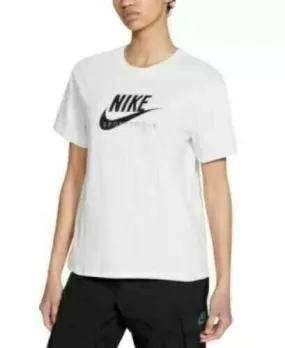Nike Women's Sportswear Cotton Heritage T-Shirt White Size M MSRP $40