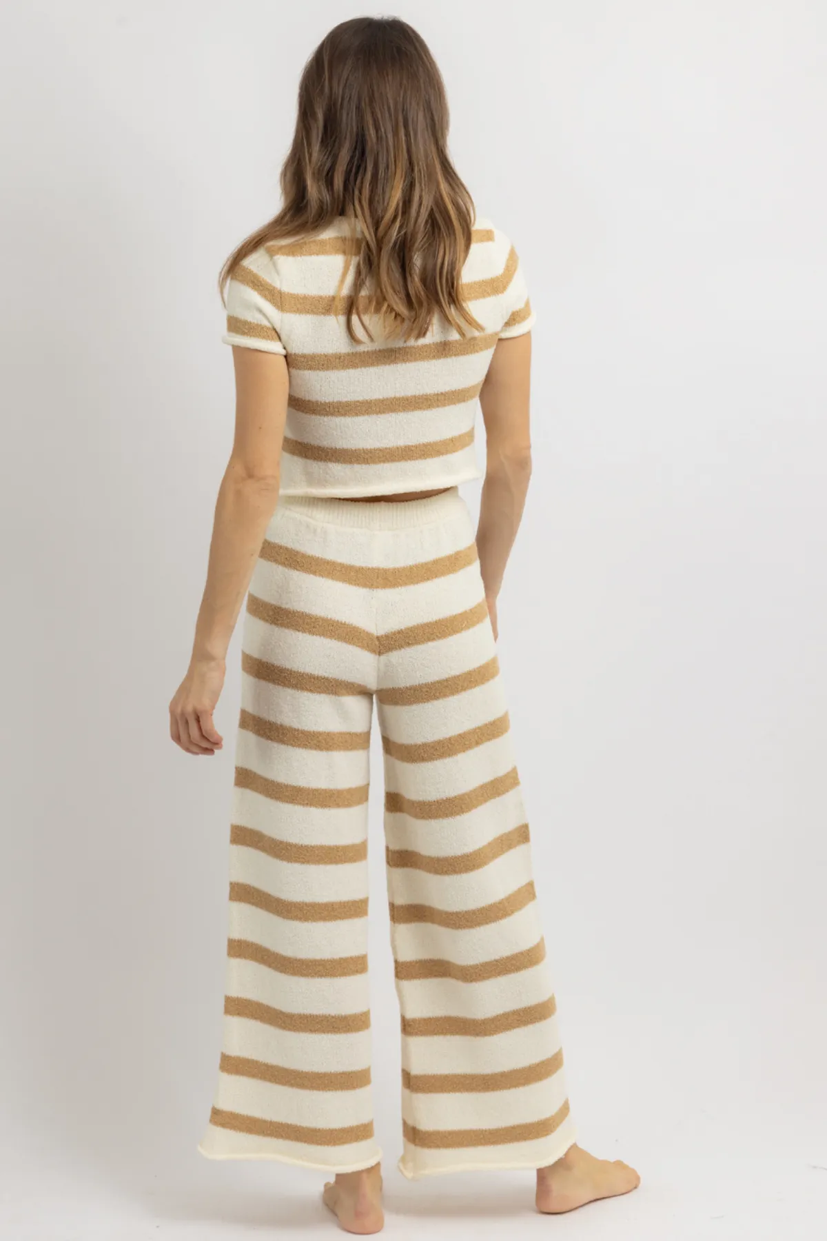 SHORELINE TAN STRIPE PANT SET