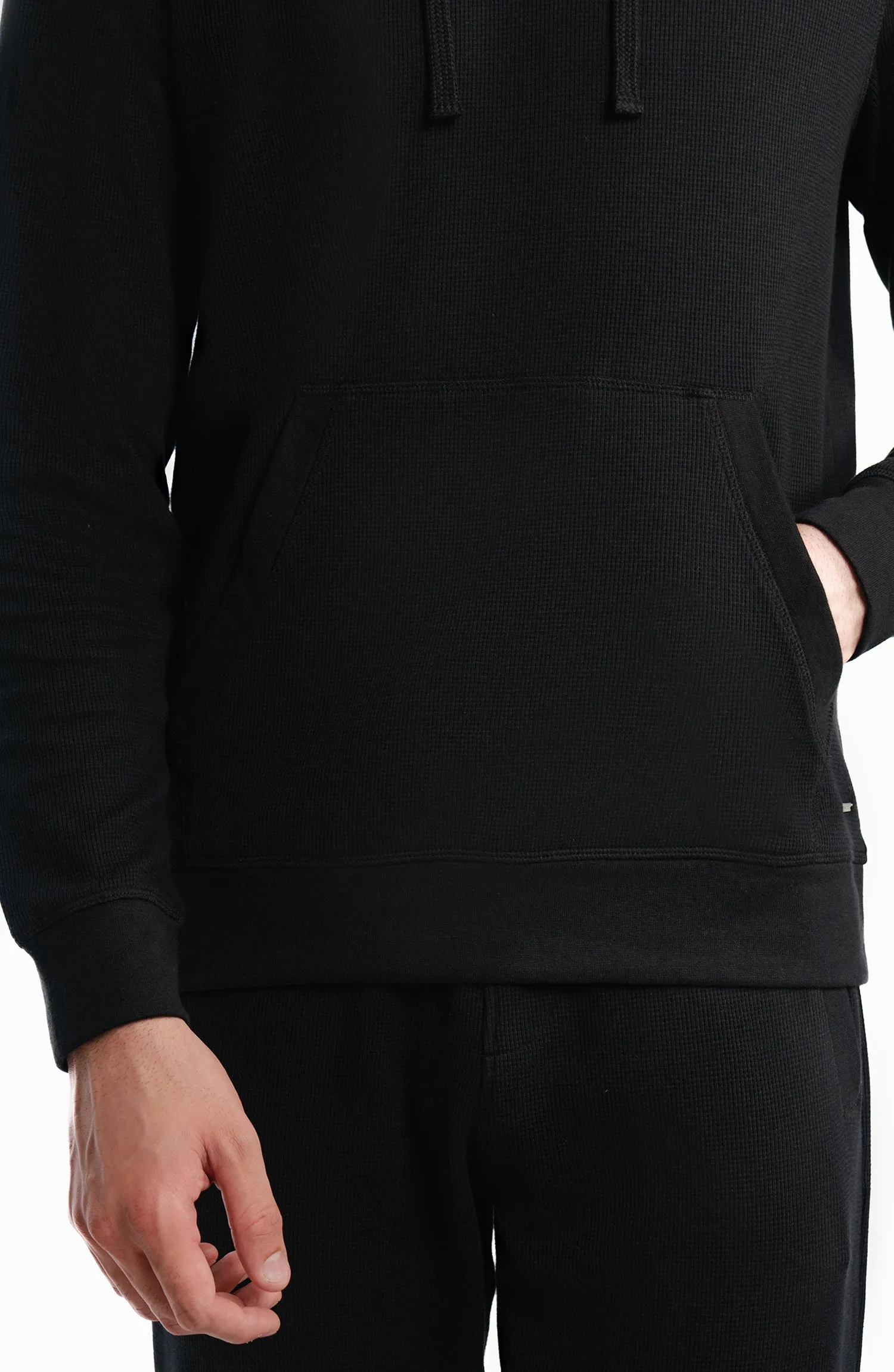 Waffle Pullover - Black