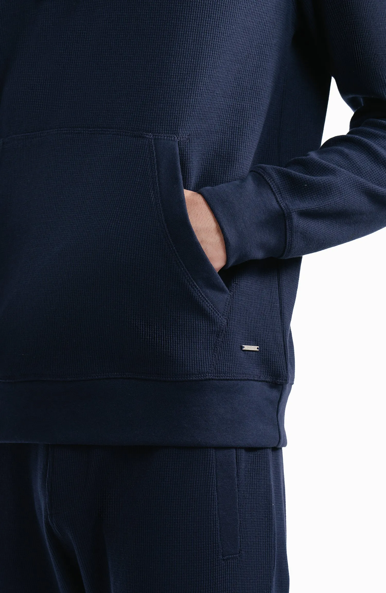 Waffle Pullover - Navy Blue